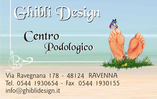 Ghibli Design - Biglietto personalizzabile,  #1001 - fronte - 3216, 1001, podologia, podologo, podologico, pedicure, piedi, farfalla, fiori