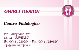 Ghibli Design - Biglietto personalizzabile,  #1017 - fronte - podologia, podologo, podologico, pedicure, piedi, salute, croce