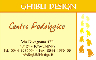 Ghibli Design - Biglietto personalizzabile,  #1037 - fronte - 3220, 1037, podologia, pedicure, podologo, podologico, piedi, salute, orma, impronta, giallo