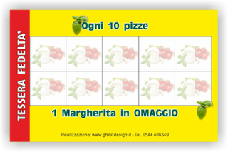 Ghibli Design - Biglietto personalizzabile,  #1468 - indietro - 2711, 1468, arancio, catalogo, giallo, margherita, mozzarella, pizza, pizze, pizzeria, pizzerie, pomodorini, pomodoro, rosso, svendita