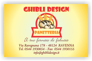 Ghibli Design - Biglietto personalizzabile,  #2241 - fronte - pane panetteria panettiere forno fornaio spighe grano giallo arancione