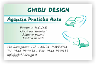 Ghibli Design - Biglietto personalizzabile,  #2353 - fronte - autoscuola scuola guida agenzia pratiche auto 