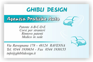 Ghibli Design - Biglietto personalizzabile,  #2355 - fronte - autoscuola scuola guida agenzia pratiche auto 