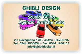 Ghibli Design - Biglietto personalizzabile,  #2362 - fronte - scuola guida autoscuola agenzia pratiche auto automobili arcobaleno