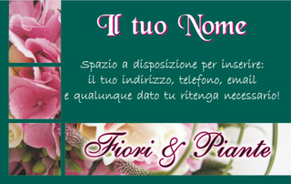 Ghibli Design - Biglietto personalizzabile,  #2436 - fronte - fiori, piante, rosa, petali, fioraio, fiorista, verde, primo piano