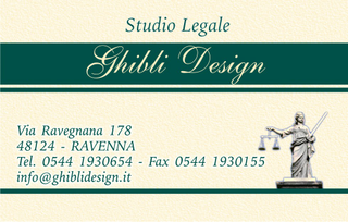 Ghibli Design - Biglietto personalizzabile,  #496 - fronte - avvocato, studio legale, giustizia, legge, allinclusive