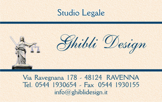 Ghibli Design - Biglietto personalizzabile,  #498 - fronte - avvocato, studio legale, giustizia, legge, allinclusive