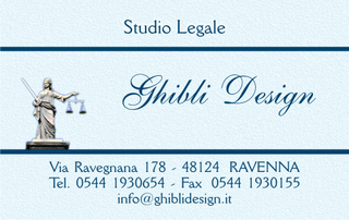 Ghibli Design - Biglietto personalizzabile,  #499 - fronte - avvocato, studio legale, giustizia, legge, allinclusive