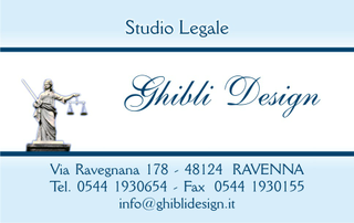 Ghibli Design - Biglietto personalizzabile,  #503 - fronte - avvocato, studio legale, giustizia, legge, allinclusive