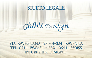 Ghibli Design - Biglietto personalizzabile,  #506 - fronte - tempio, templi, colonne, marmo, avvocato, studio legale, legge, tribunale, plastificati