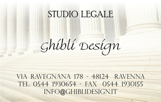 Ghibli Design - Biglietto personalizzabile,  #507 - fronte - tempio, templi, colonne, marmo, avvocato, studio legale, legge, tribunale, plastificati