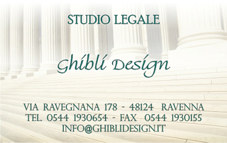 Ghibli Design - Biglietto personalizzabile,  #509 - fronte - tempio, templi, colonne, marmo, avvocato, studio legale, legge, tribunale, plastificati