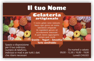 Ghibli Design - Cartolina,  #5196 - fronte - cartolina, gelato, gelateria, marrone, cioccolato, pistacchio, crema, 