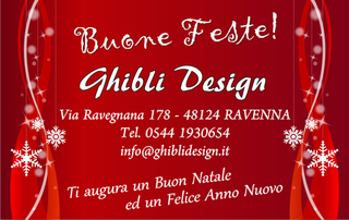 Ghibli Design - Biglietto specifico per le festività,  #522 - anno, feste, festività, natale, nuovo, rosso