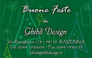 Ghibli Design - Biglietto specifico per le festività,  #537 - anno, feste, festività, natale, nuovo, verde