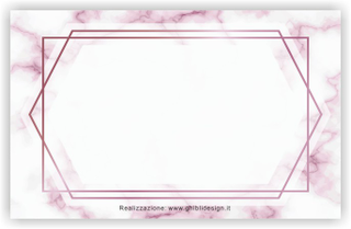 Ghibli Design - Biglietto senza immagini,  #5823 - indietro - cornice, rettangolo, geometrico, sfumato, rosa