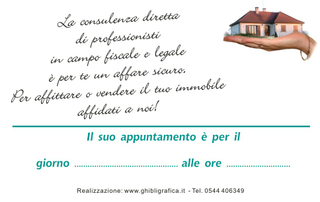 Ghibli Design - Biglietto personalizzabile,  #639 - indietro - villa, villetta, appartamento, casa, piantina, pianta, modello, modellino, agenzia immobiliare, architetto, arredamento, basic