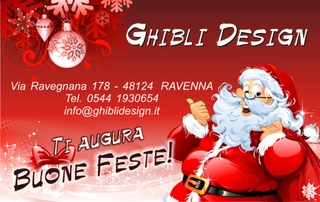 Ghibli Design - Biglietto specifico per le festività,  #844 - anno, babbo, decorazioni, feste, festività, natale, natalizie, nuovo, rosso