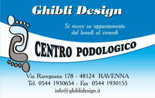 Ghibli Design - Biglietto personalizzabile,  #985 - fronte - podologia, podologo, podologico, pedicure, piedi, salute, impronta, orma